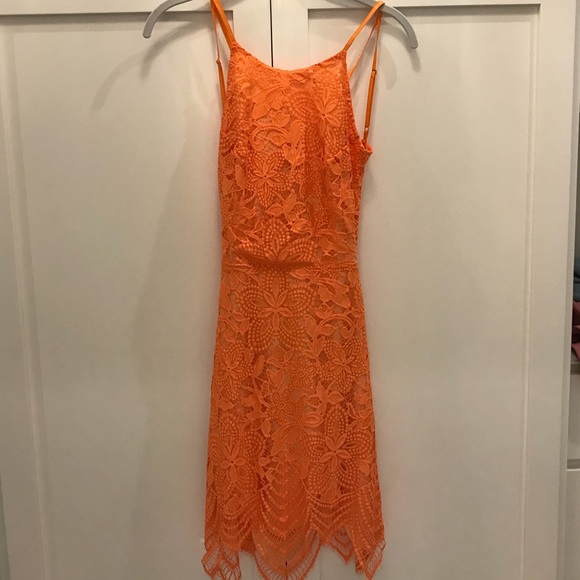for love and lemons orange dress